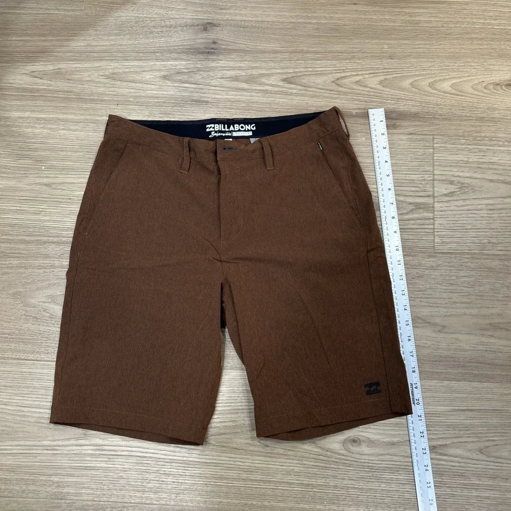 Billabong Crossfire Submersibles Hybrid Shorts Mens 33 Brown Quick Dry Stretch